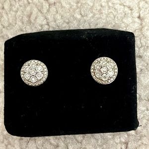 Diamond Cluster Stud Earrings (1/10 ct. t.w.) in Sterling Silver